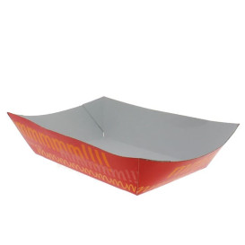 Paper Food Boat Tray 300ml 11,0x7,0x3,5cm (25 Units) 