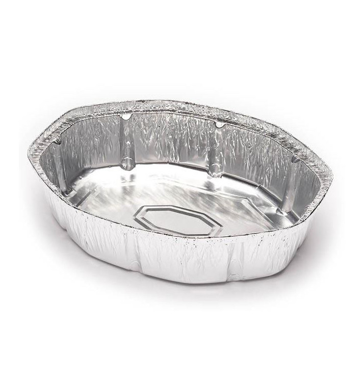 Foil Pan for Roast Chicken Oval Shape 1900ml (125 Units) Foil Pan for Roast Chicken Oval Shape 1900ml (125 Units)
