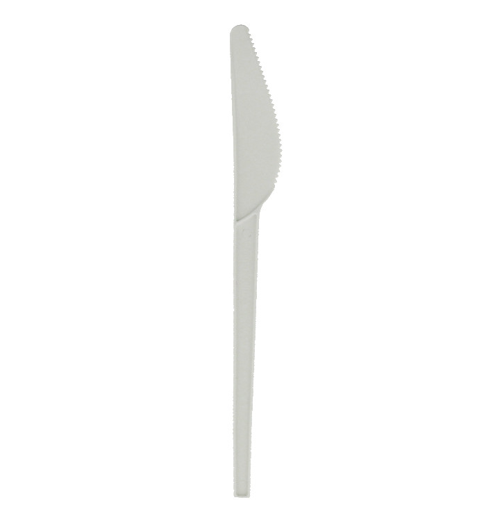 Cornstarch Knife Biodegradable CPLA White 16cm (50 Units) Cornstarch Knife Biodegradable CPLA White 16cm (50 Units)