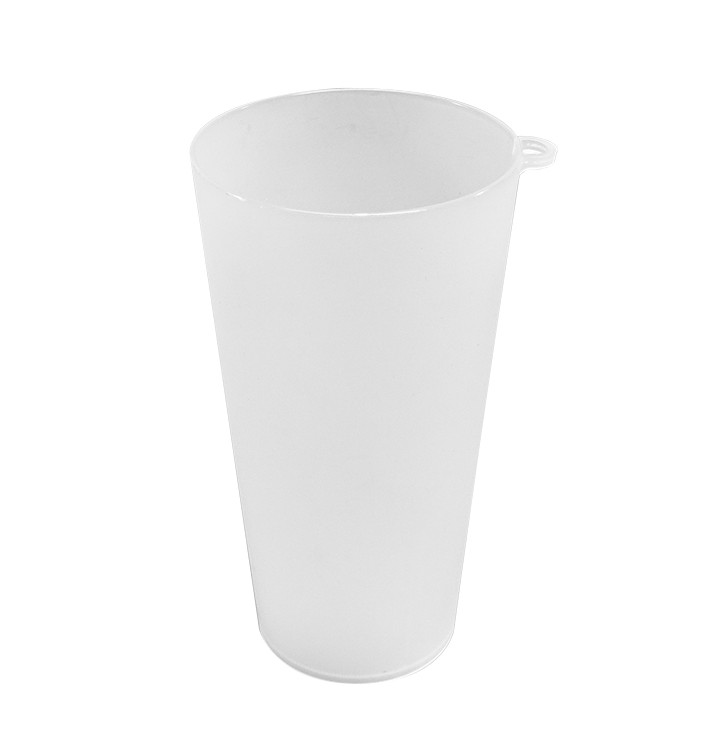 Plastic Cup with Ring PP Reusable Translucent 400ml (490 Units) Plastic Cup with Ring PP Reusable Translucent 400ml (490 Units)