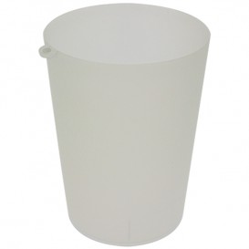 Plastic Cup with Ring PP Reusable Translucent 900ml (210 Units)