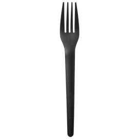 Cornstarch Fork CPLA Compostable Black 17,0 cm (50 Units) 