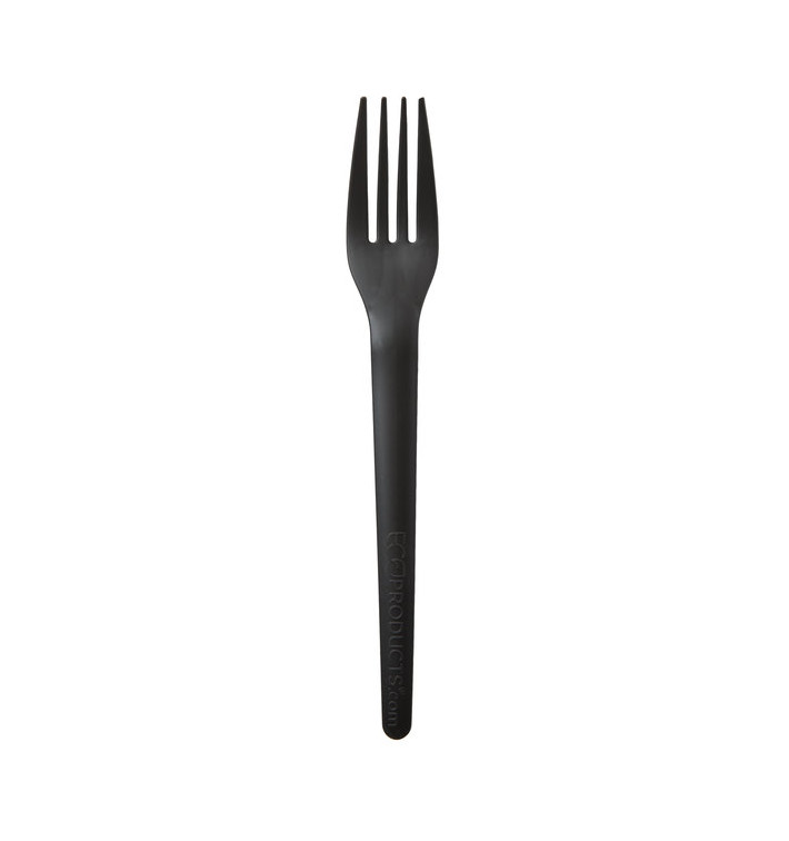 Cornstarch Fork CPLA Compostable Black 17,0 cm (1.000 Units)