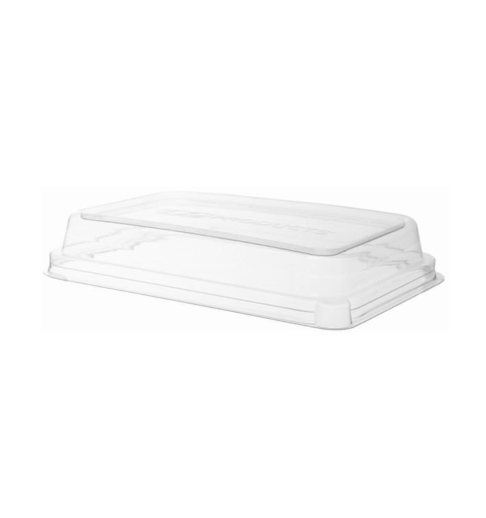 Plastic Lid Compostable PLA Clear for Sugarcane Tray Ecologic 710 and 940 ml (200 Units) Plastic Lid Compostable PLA Clear for Sugarcane Tray Ecologic 710 and 940 ml (200 Units)