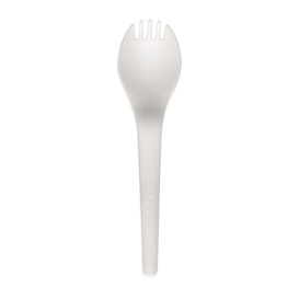 Cornstarch Spork CPLA Compostable White 15,0 cm (50 Units) 