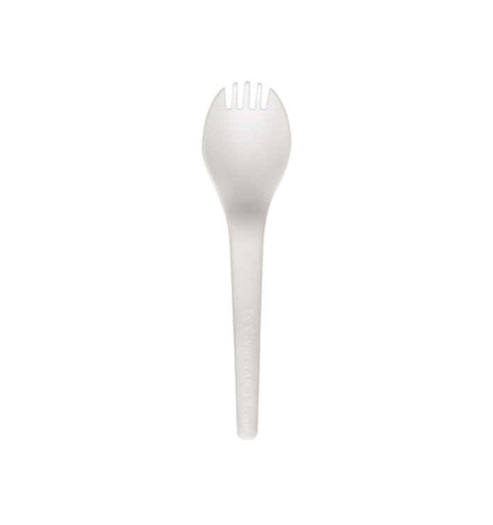 Cornstarch Spork CPLA Compostable White 15,0 cm (50 Units) Cornstarch Spork CPLA Compostable White 15,0 cm (50 Units)
