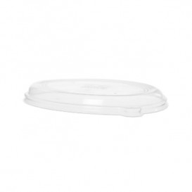 Plastic Lid RPET for Oval Sugarcane Tray Ecologic Clear 710 and 940 ml (300 Units)