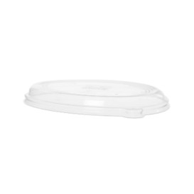 Plastic Lid RPET for Oval Sugarcane Tray Ecologic Clear 710 and 940 ml (300 Units)