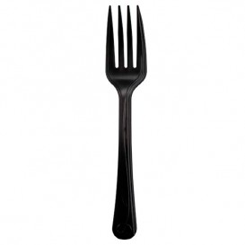 Cornstarch Fork CPLA Compostable Premium Black 17,5 cm (500 Units)
