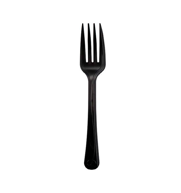 Cornstarch Fork CPLA Compostable Premium Black 17,5 cm (25 Units) Cornstarch Fork CPLA Compostable Premium Black 17,5 cm (25 Units)