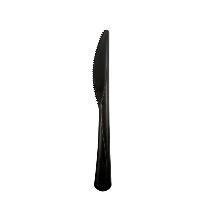Cornstarch Knife CPLA Compostable Premium Black 18,3 cm (25 Units) Cornstarch Knife CPLA Compostable Premium Black 18,3 cm (25 Units)