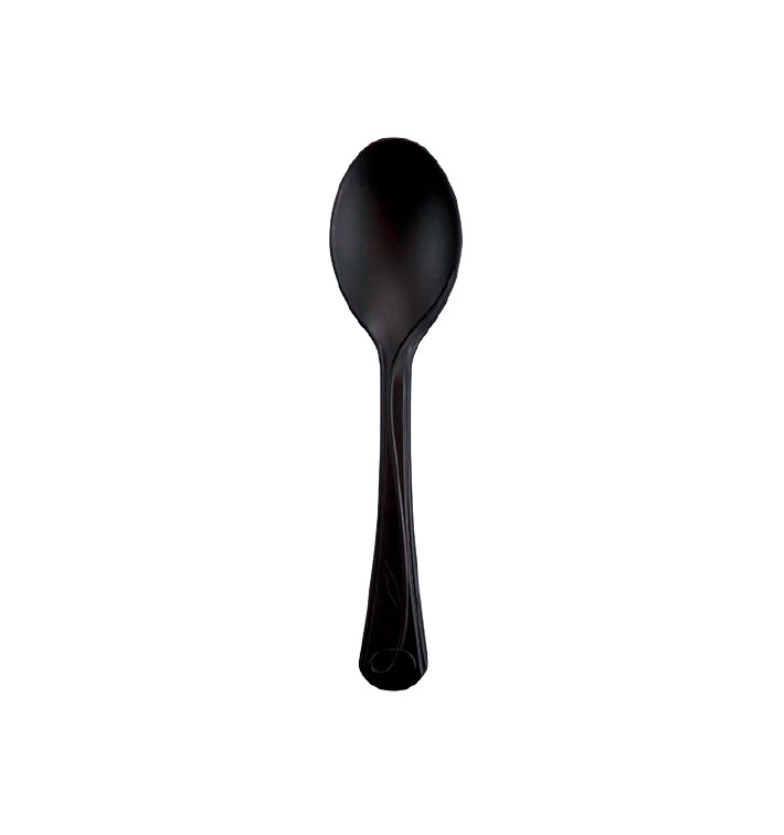 Cornstarch Spoon CPLA Compostable Premium Black 15,5 cm (500 Units) Cornstarch Spoon CPLA Compostable Premium Black 15,5 cm (500 Units)