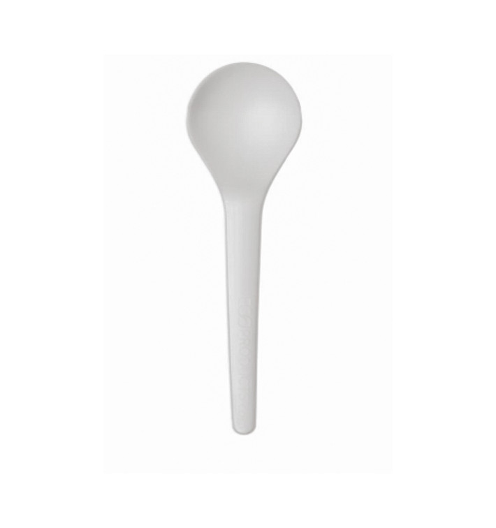 Cornstarch Spoon CPLA Compostable White 15,0 cm (50 Units) 