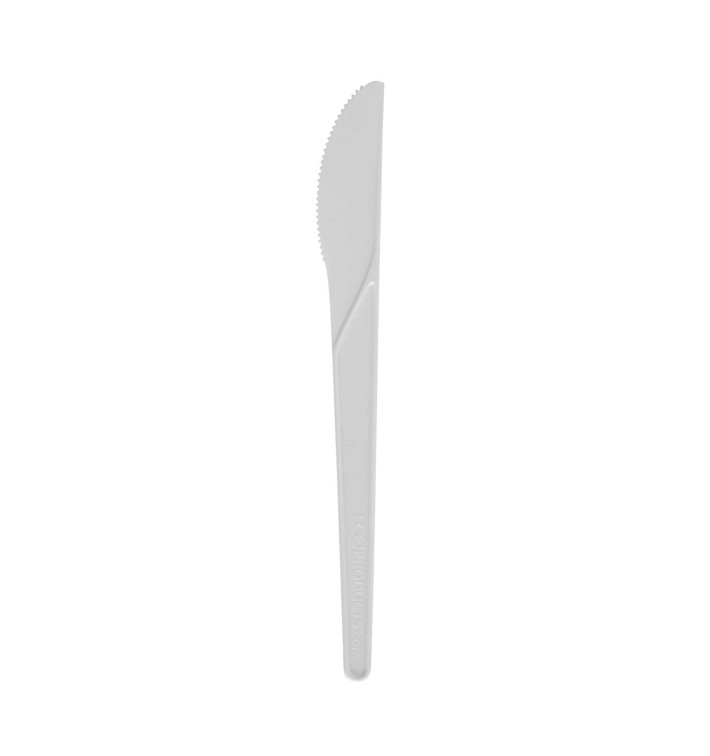 Cornstarch Knife CPLA Compostable White 17,2 cm (1.000 Units) Cornstarch Knife CPLA Compostable White 17,2 cm (1.000 Units)