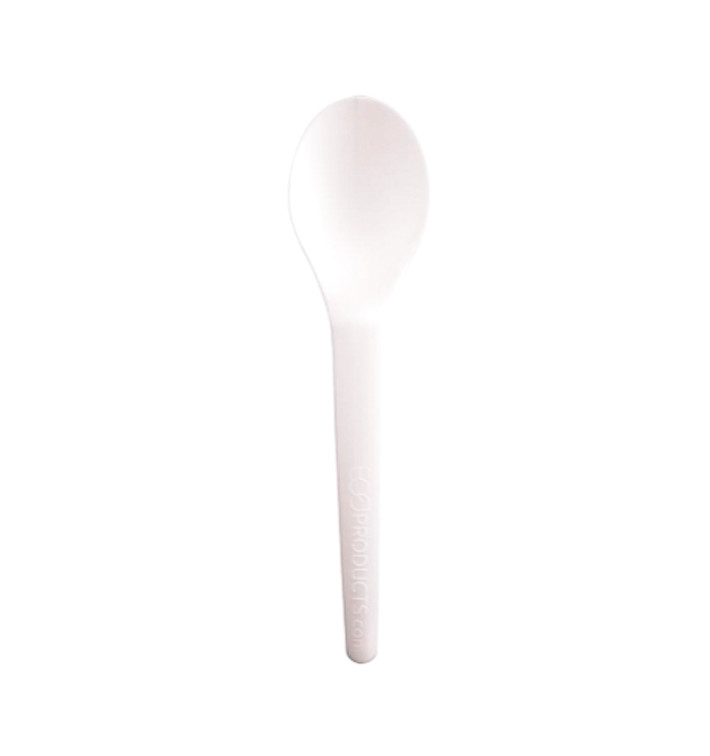 Cornstarch Spoon CPLA Compostable White 15,0 cm (1.000 Units) Cornstarch Spoon CPLA Compostable White 15,0 cm (1.000 Units)
