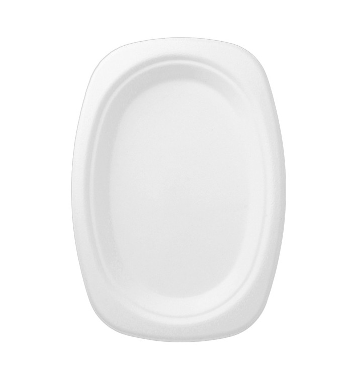 Sugarcane Tray White 23,3x16,5x2 cm (50 Units) Sugarcane Tray White 23,3x16,5x2 cm (50 Units)