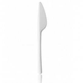 Plastic Knife PS White 16,5cm 