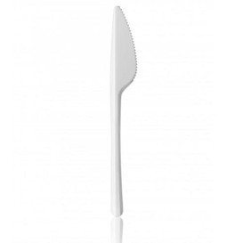 Plastic Knife PS White 16,5cm 