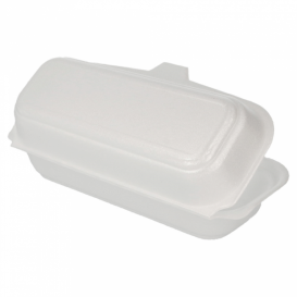 Foam Hot Dog Container White 2,10x1,05x0,64cm (125 Units)  