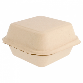 Sugarcane Burger Box 152x152x84mm (600 Units)