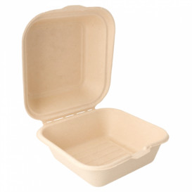 Sugarcane Burger Box 152x152x84mm (50 Units)