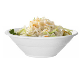 Sugarcane Bowl Bagasse Noodle White 940ml (50 Units) 