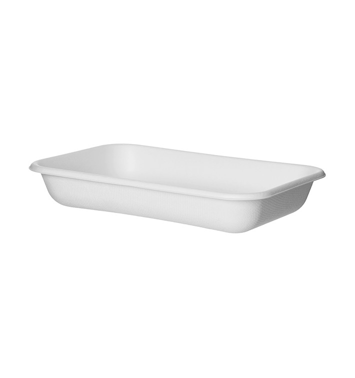 Sugarcane Tray Ecologic White 355ml 18,0x12,0x2,7cm (400 Units) Sugarcane Tray Ecologic White 355ml 18,0x12,0x2,7cm (400 Units)