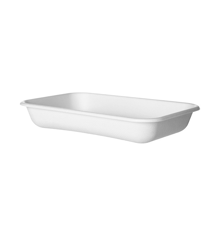 Sugarcane Tray Ecologic White 710ml 21,5x14,0x4,0 cm (400 Units) Sugarcane Tray Ecologic White 710ml 21,5x14,0x4,0 cm (400 Units)