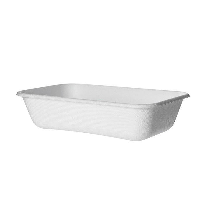 Sugarcane Tray Ecologic White 940ml 21,5x14,0x5,0 cm (400 Units) Sugarcane Tray Ecologic White 940ml 21,5x14,0x5,0 cm (400 Units)
