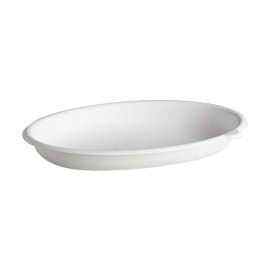 Sugarcane Tray Ecologic Oval White 710ml (50 Units)