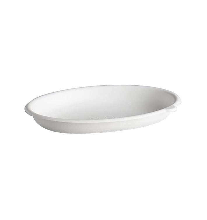 Sugarcane Tray Ecologic Oval White 710ml (300 Units) Sugarcane Tray Ecologic Oval White 710ml (300 Units)