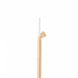 Paper Straw Straight White Wrapped whit a Kraft Sleeve Ø0,6cm 21cm (6000 Units)