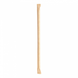 Paper Straw Straight White Wrapped whit a Kraft Sleeve Ø0,6cm 21cm (6000 Units)