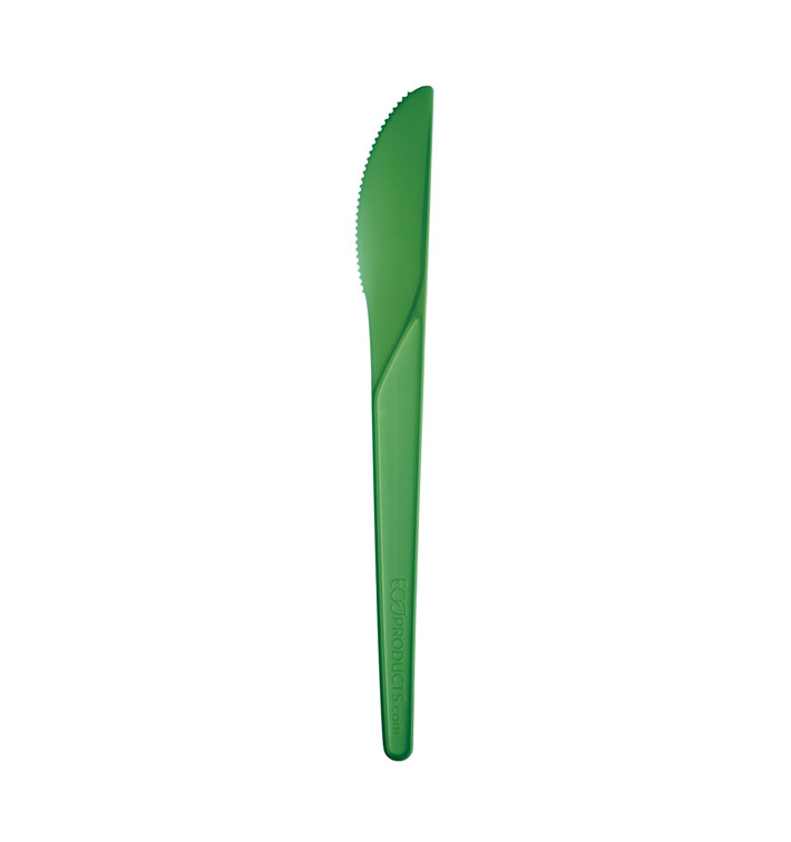 Cornstarch Knife CPLA Compostable Green 17,2 cm (50 Units) Cornstarch Knife CPLA Compostable Green 17,2 cm (50 Units)