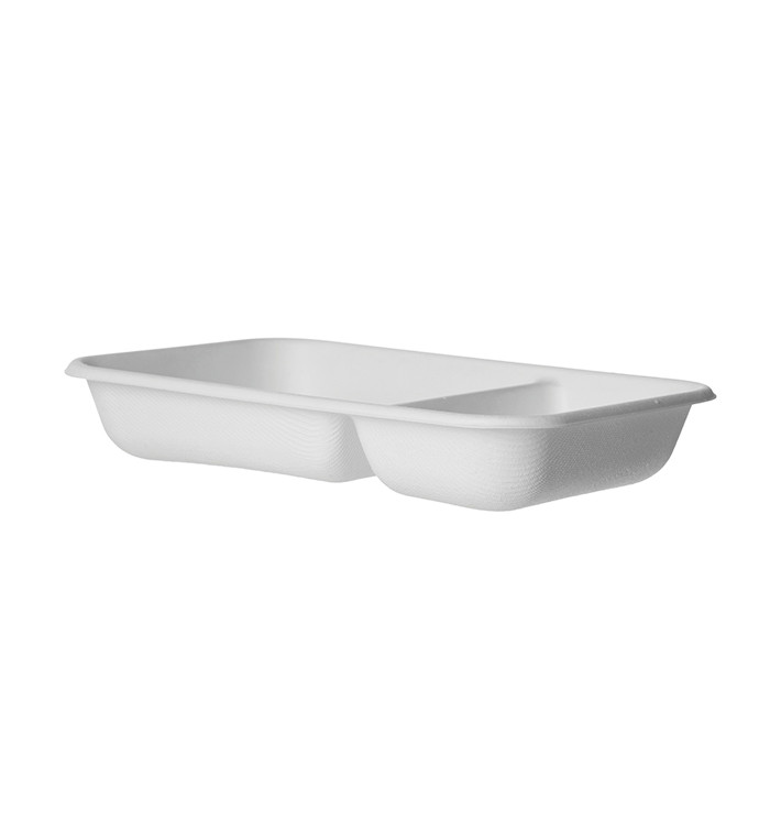 Sugarcane Tray Ecologic White 2C 710ml 21,5x14,0x4,0 cm (400 Units) Sugarcane Tray Ecologic White 2C 710ml 21,5x14,0x4,0 cm (400 Units)