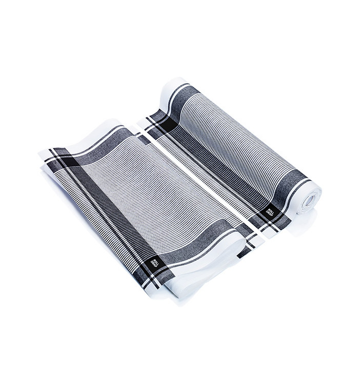 Dishcloth Roll "Roll Drap" Vintage Black 40x64cm P40cm (10 Units) Dishcloth Roll "Roll Drap" Vintage Black 40x64cm P40cm (10 Units)