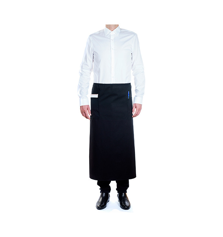 Serving French apron 2 pocket Black 90x110cm (20 Units) Serving French apron 2 pocket Black 90x110cm (20 Units)