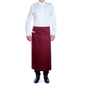 Serving French apron 2 pocket Burgundy 90x110cm (1 Unit)