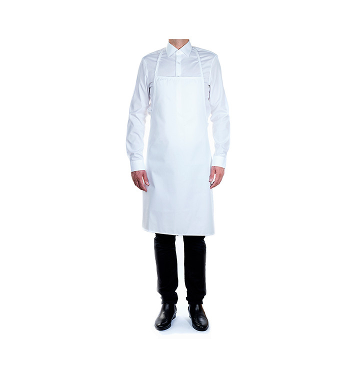 Serving apron Plasticized White 75x90cm (1 Unit) Serving apron Plasticized White 75x90cm (1 Unit)