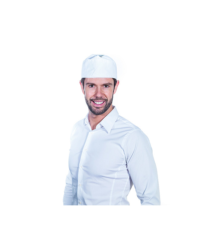 Cap with Mesh Cotton White (25 Units) Cap with Mesh Cotton White (25 Units)