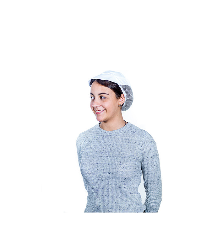 Cap with Mesh and Visor Cotton White (1 Unit) Cap with Mesh and Visor Cotton White (1 Unit)