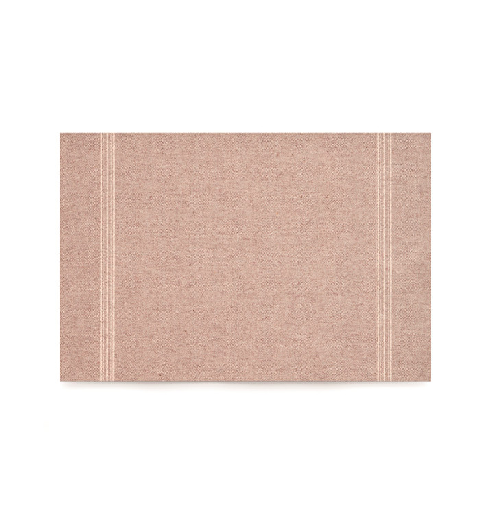 Recycled Cotton Placemat "Day Drap" Brown 32x45cm (72 Units)