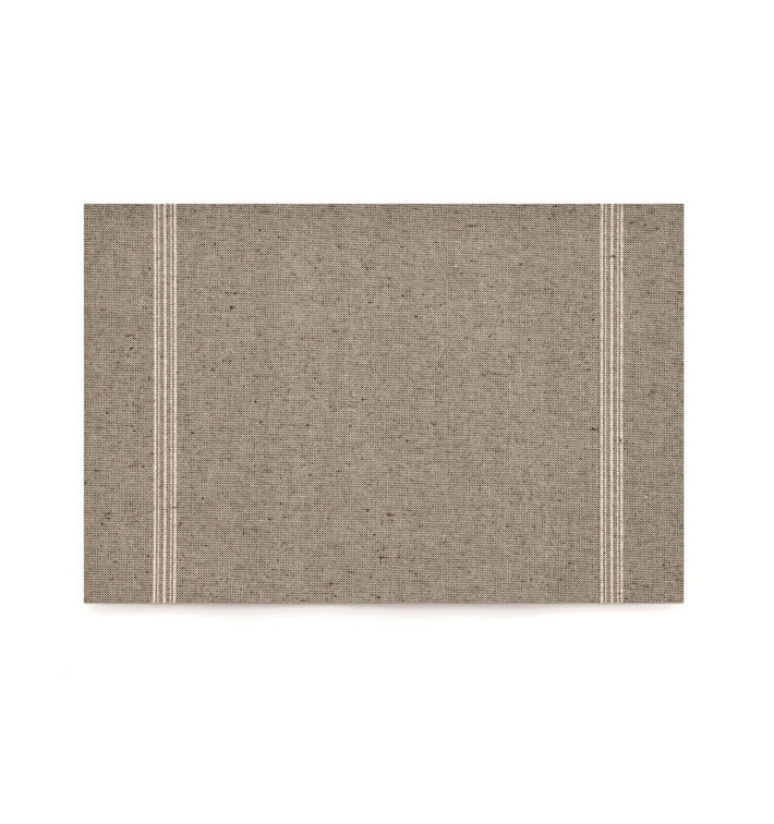 Cotton Placemat "Day Drap" Grey-Green 32x45cm (12 Units) 