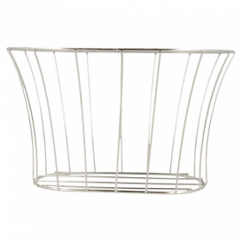 Basket Containers Steel Oval Shape Silver 21x12,7x12,7 (1 Unit)