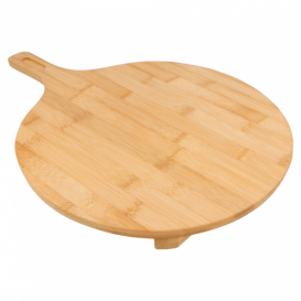 Bamboo Serving Platter with Handle Round shape Ø29x2,5cm (1 Unit) 