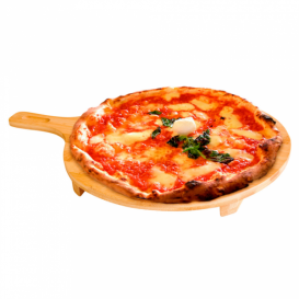 Bamboo Serving Platter with Handle Round shape Ø29x2,5cm (10 Units)