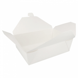 Paper Take-out Container "American" White 19,7x14x6,4cm 1980ml (50 Units) 