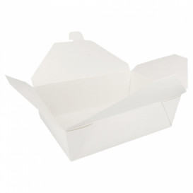 Paper Take-out Container "American" White 19,7x14x6,4cm 1980ml (200 Units) 