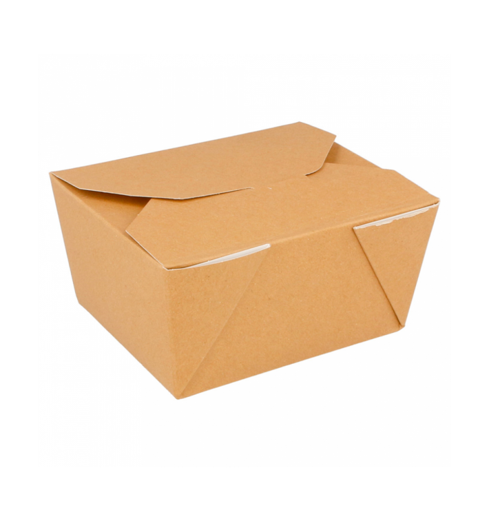 Paper Take-out Container "American" Natural 11,3x9x6,4cm 780ml (450 Units) Paper Take-out Container "American" Natural 11,3x9x6,4cm 780ml (450 Units)