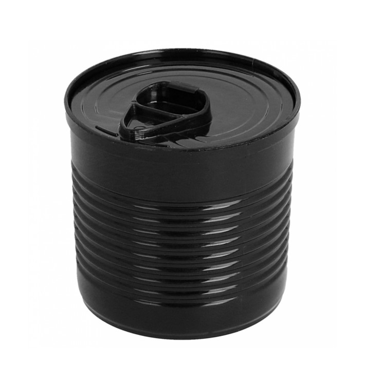Tasting Plastic Tin Can PS Black 110ml Ø6x5,7cm (25 Units) Tasting Plastic Tin Can PS Black 110ml Ø6x5,7cm (25 Units)